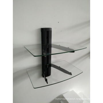 Suporte de vidro DVD / tubo preto com vidro transparente